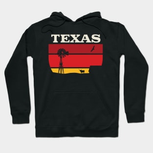 Texas longhorn sunset Retro Vintage Design Gift T-Shirt Hoodie